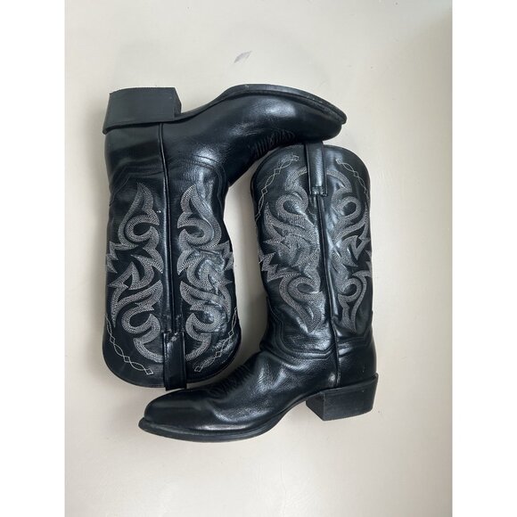 Dan Post Milwaukee DP2110 Black Leather Western Cowboy Mens Size 10 D Boots - Picture 3 of 16